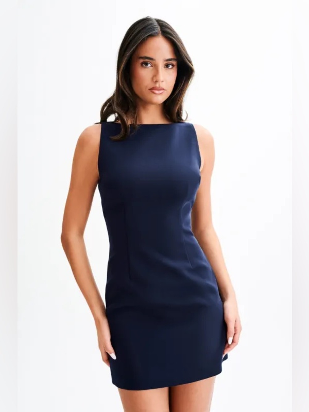Meshki Angela Navy Sheath Mini Dress size S